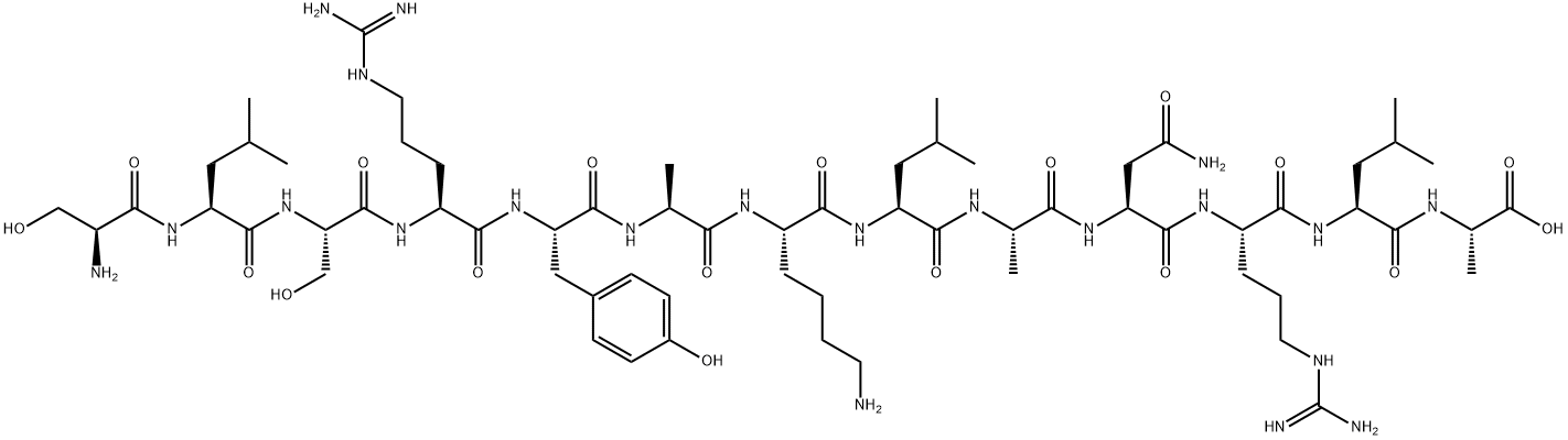 seryl-leucyl-seryl-arginyl-tyrosyl-alanyl-lysyl-leucyl-alanyl-asparaginyl-arginyl-leucyl-alanine Struktur