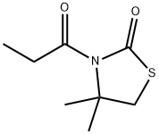 2-Thiazolidinone,  4,4-dimethyl-3-(1-oxopropyl)- Struktur