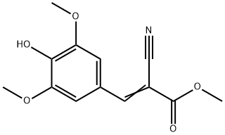 METHYL 2-CYANO-3-(4-HYDROXY-3,5-DIMETHOXYPHENYL)ACRYLATE 化学構造式