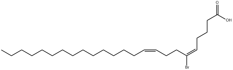 6-bromo-5,9-tetracosadienoic acid 结构式