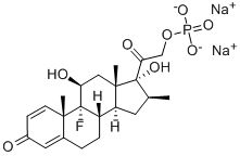 Pregna-1,4-dien-3,20-dion, 9-Fluor-11,17-dihydroxy-16-methyl-21-(phosphonooxy)-, Dinatriumsalz, (11β,16β)-
