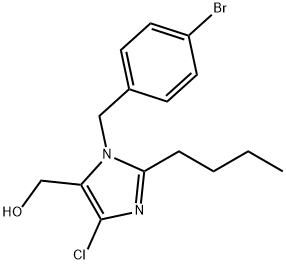 1-(4-溴苄基)-2-丁基-4-氯-1H-咪唑-5-甲醇, 151012-31-6, 结构式