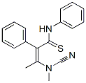 3-Cyanmethylamino-2-phenyl-thiocrotonanilide 化学構造式