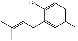 4-IODO-2-(3-METHYL-2-BUTENYL)-PHENOL 结构式