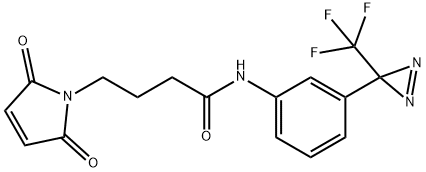 N-(2-(3-(trifluoromethyl)diazirin-3-yl)phenyl)-4-maleimidobutyramide Struktur