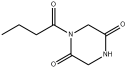 2,5-Piperazinedione,1-(1-oxobutyl)-(9CI) Struktur