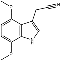 (4,7-DIMETHOXY-1H-INDOL-3-YL)-ACETONITRILE 化学構造式
