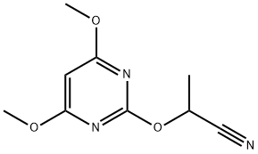 Propanenitrile, 2-[(4,6-dimethoxy-2-pyrimidinyl)oxy]- (9CI) Structure