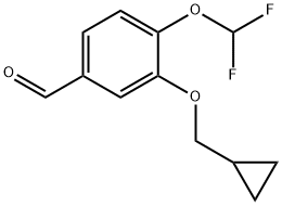 4-(DIFLUOROMETHOXY)-3-(CYCLOPROPYLMETHOXY)-BENZALDEHYDE Struktur