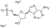 2'-DEOXYADENOSINE 5'-MONOPHOSPHATE SODIUM SALT 化学構造式