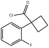 Cyclobutanecarbonyl chloride, 1-(2-fluorophenyl)- (9CI) 化学構造式