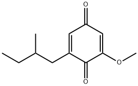 2-メトキシ-6-(2-メチルブチル)-p-ベンゾキノン 化学構造式