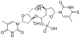 thymidin-3'-yl-4-thiothymidin-5'-yl methylphosphonate 结构式