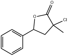 3-chlorodihydro-3-methyl-5-phenylfuran-2(3H)-one  Struktur