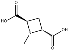 2,4-Azetidinedicarboxylicacid,1-methyl-,(2R-trans)-(9CI) 结构式