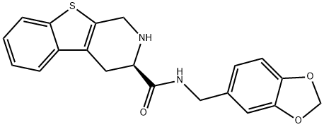 3-((benzodioxol-5-yl)methylaminocarbonyl)-1,2,3,4-tetrahydro(1)benzothieno(2.3-c)pyridine|3-((benzodioxol-5-yl)methylaminocarbonyl)-1,2,3,4-tetrahydro(1)benzothieno(2.3-c)pyridine