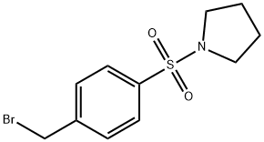 1-[(4-溴甲基苯基)磺酰基]吡咯烷 结构式