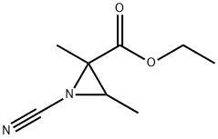 2-Aziridinecarboxylicacid,1-cyano-2,3-dimethyl-,ethylester(9CI) Structure