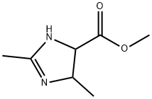 1H-Imidazole-4-carboxylicacid,4,5-dihydro-2,5-dimethyl-,methylester(9CI) Struktur
