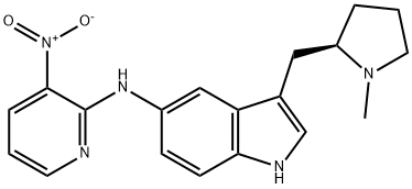 3-[[(2R)-1-甲基-2-吡咯]甲基-N-(3-硝基-2-吡啶基)-1H-吲哚-5-胺,151272-90-1,结构式