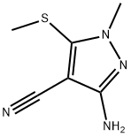 3-AMINO-1-METHYL-5-(METHYLTHIO)-1H-PYRAZOLE-4-CARBONITRILE Structure