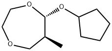 1,4-Dioxepane,5-(cyclopentyloxy)-6-methyl-,trans-(9CI) Structure