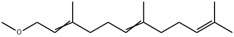 1-メトキシ-3,7,11-トリメチル-2,6,10-ドデカトリエン 化学構造式