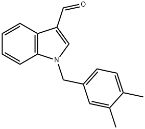 1-(3,4-Dimethyl-benzyl)-1H-indole-3-carbaldehyde Struktur