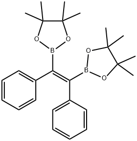 CIS-1,2-ビス(4,4,5,5-テトラメチル-1,3,2-ジオキサボロラン-2-イル)スチルベン 化学構造式