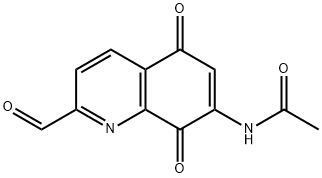 N-(2-FORMYL-5,8-DIOXO-5,8-DIHYDROQUINOLIN-7-YL)ACETAMIDE 结构式