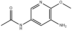 Acetamide,  N-(5-amino-6-methoxy-3-pyridinyl)- Structure