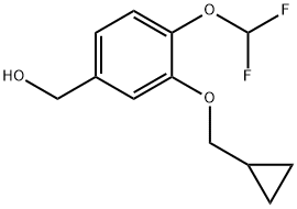 (3-(cyclopropylMethoxy)-4-(difluoroMethoxy)phenyl)Methanol 结构式