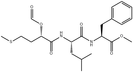 2-(formyloxy)-4-(methylthio)butyryl-leucyl-phenylalanine methyl ester 化学構造式