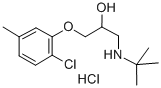 3-(tert-butylamino)-1-[(6-chloro-m-tolyl)oxy]propan-2-ol hydrochloride  Struktur