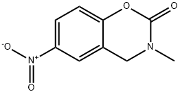 3,4-dihydro-3-methyl-6-nitro-2H-1,3-benzoxazin-2-one Struktur