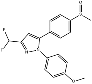 3-(difluoromethyl)-1-(4-methoxyphenyl)-5-(4-(methylsulfinyl)phenyl)pyrazole Structure