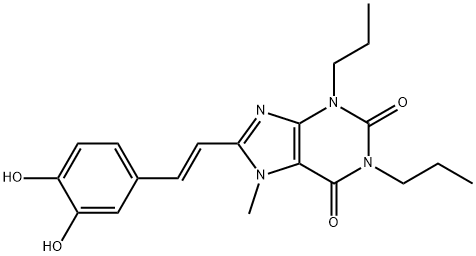 (8E)-8-[(2Z)-2-(3-hydroxy-4-oxo-1-cyclohexa-2,5-dienylidene)ethylidene ]-7-methyl-1,3-dipropyl-9H-purine-2,6-dione,151539-46-7,结构式