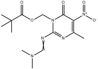 2-[(DiMethylaMino)Methylene]aMino-3N-(pivaloyloxy)Methyl-6-Methyl-5-nitro-4-pyriMidinol Structure