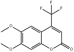 6,7-DIMETHOXY-4-(TRIFLUOROMETHYL)COUMARIN 化学構造式