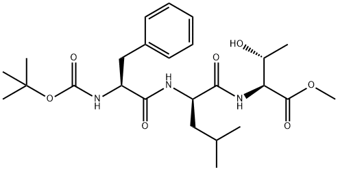 tert-butyloxycarbonyl phenylalanyl-leucyl-threonine methyl ester Structure