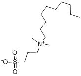 3-(Decyldimethylazaniumyl)propane-1-sulfonate Struktur