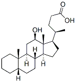 (5b,12b)- 12-hydroxyCholan-24-oic acid 化学構造式