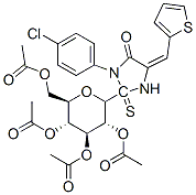 3-(4-chlorophenyl)-5-(2-thienylmethylene)-2-(2,3,4,6-tetra-O-acetylglucopyranosyl)-2-thiohydantoin,151731-18-9,结构式