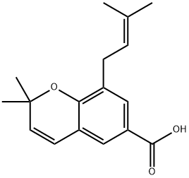 2,2-Dimethyl-8-prenyl-2H-chromene-6-carboxylic acid Structure