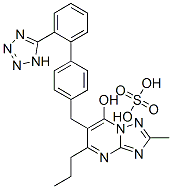 s-triazolo(1,5-a)pyrimidin-7-ol, 2-methyl-5-propyl-6-((2'-(1H-tetrazol-5-yl) (1,1'-biphenyl)-4-yl)methyl)-, sulfate Structure