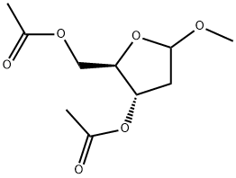Methyl-2-deoxy-D-ribofuranoside diacetate  Structure