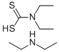 二乙基二硫代氨基甲酸二乙铵盐,1518-58-7,结构式