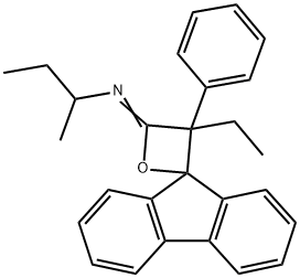 N-sec-Butyl-3'-ethyl-3'-phenylspiro[9H-fluorene-9,2'-oxetan]-4'-imine|