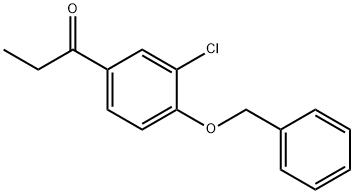 1-(3-Chloro-4-benzyloxyphenyl)propan-1-one Structure