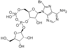 8-溴环磷酸腺苷二磷酸酯核糖钠盐, 151898-26-9, 结构式